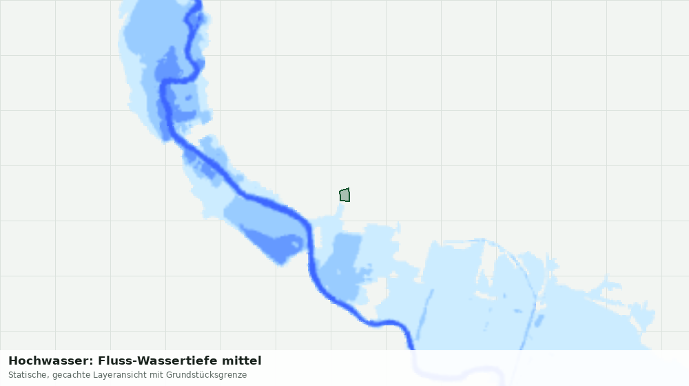 Statische Kartenansicht: Hochwasser: Fluss-Wassertiefe mittel