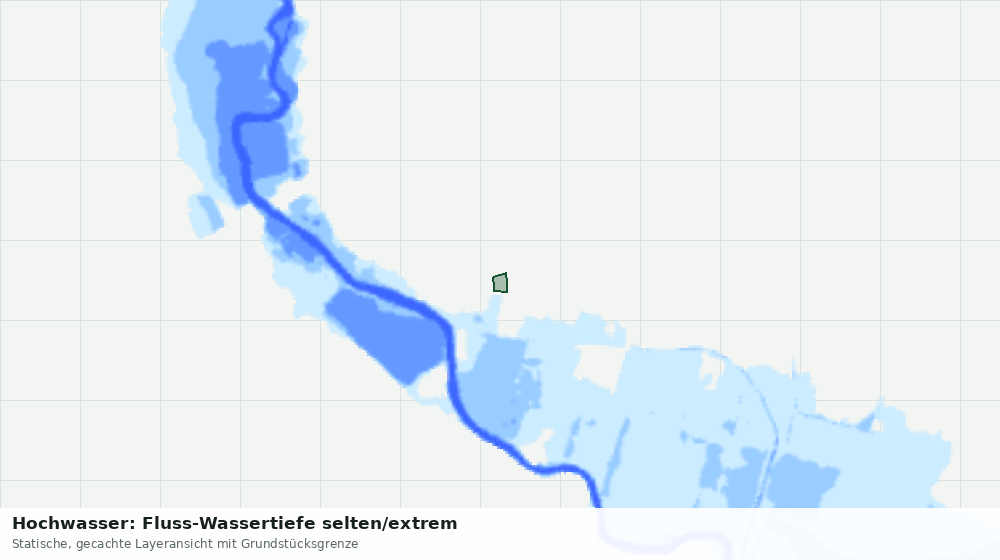 Statische Kartenansicht: Hochwasser: Fluss-Wassertiefe selten/extrem