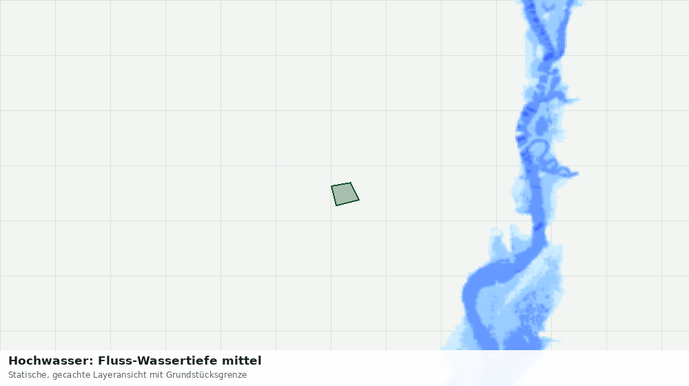Statische Kartenansicht: Hochwasser: Fluss-Wassertiefe mittel