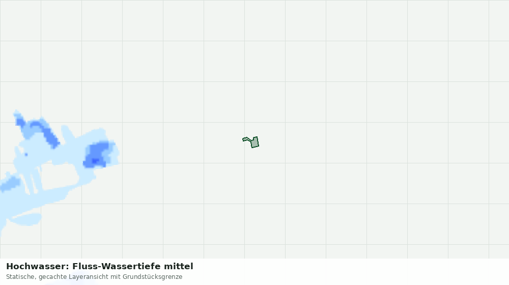 Statische Kartenansicht: Hochwasser: Fluss-Wassertiefe mittel