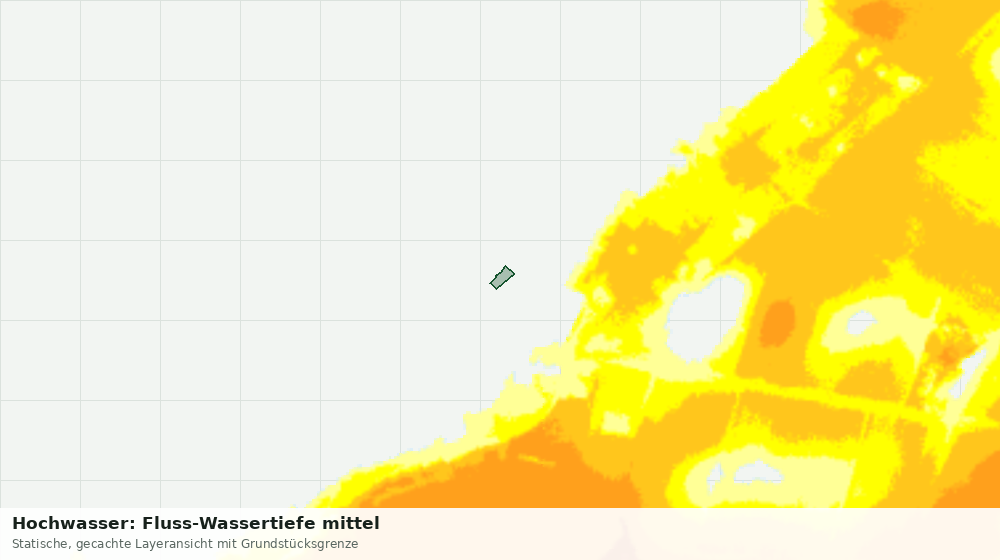 Statische Kartenansicht: Hochwasser: Fluss-Wassertiefe mittel