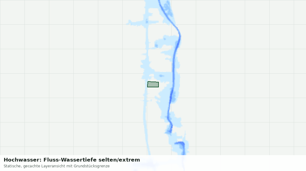 Statische Kartenansicht: Hochwasser: Fluss-Wassertiefe selten/extrem