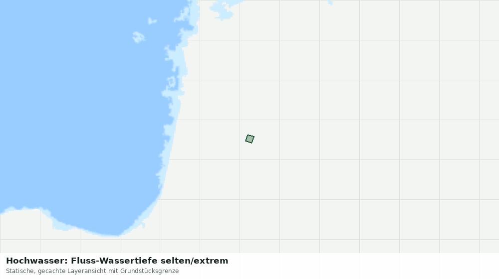 Statische Kartenansicht: Hochwasser: Fluss-Wassertiefe selten/extrem
