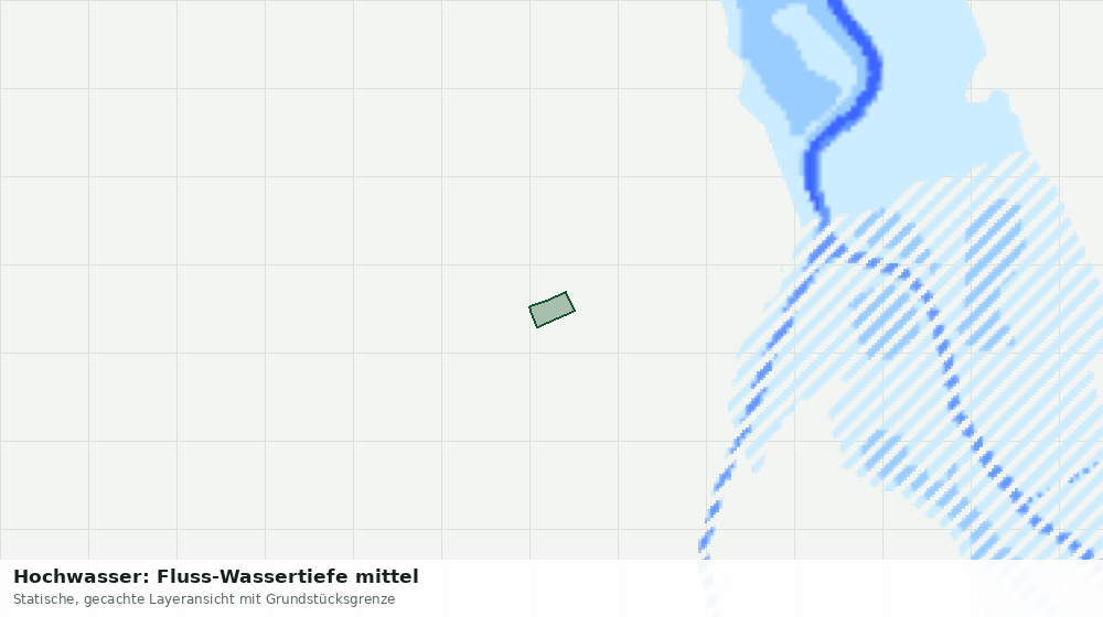 Statische Kartenansicht: Hochwasser: Fluss-Wassertiefe mittel