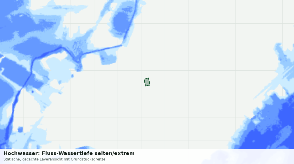 Statische Kartenansicht: Hochwasser: Fluss-Wassertiefe selten/extrem