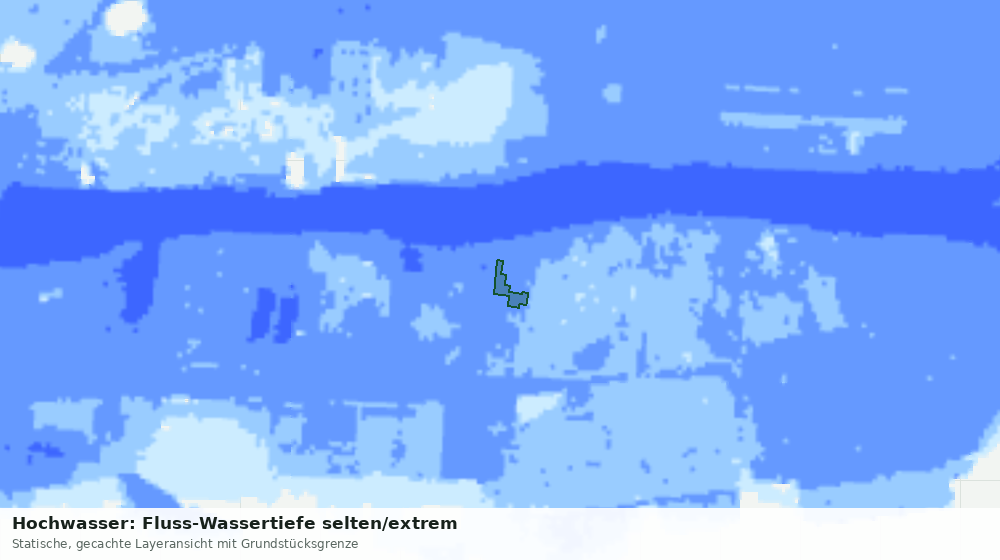 Statische Kartenansicht: Hochwasser: Fluss-Wassertiefe selten/extrem