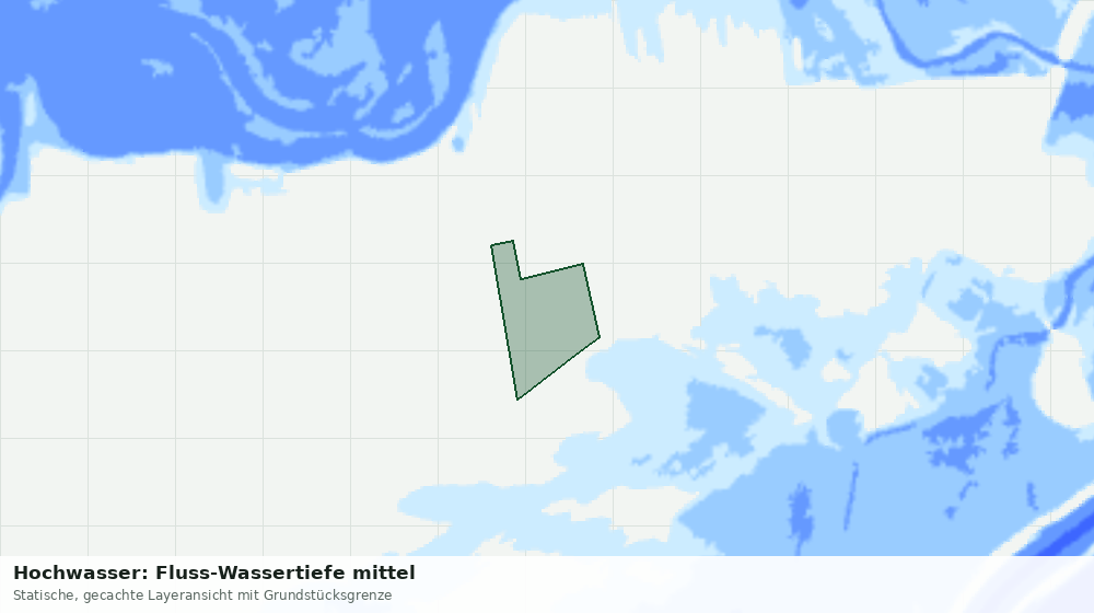 Statische Kartenansicht: Hochwasser: Fluss-Wassertiefe mittel