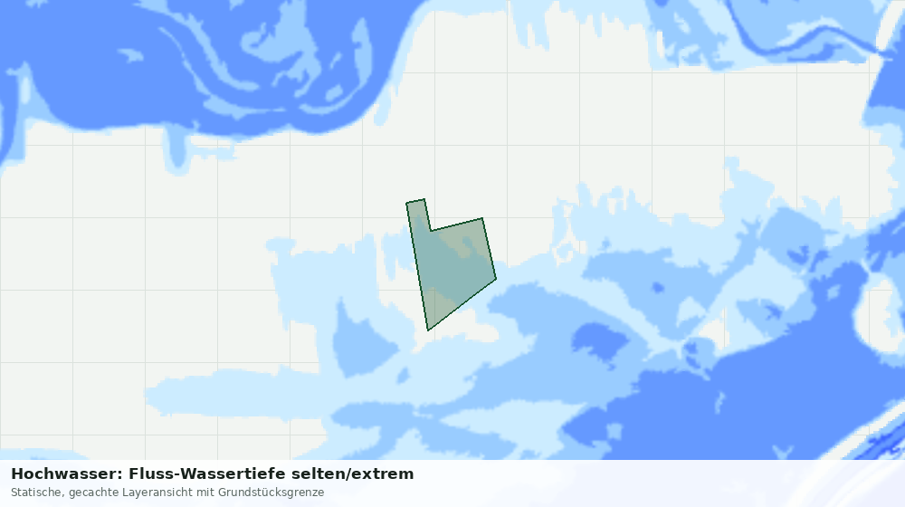 Statische Kartenansicht: Hochwasser: Fluss-Wassertiefe selten/extrem