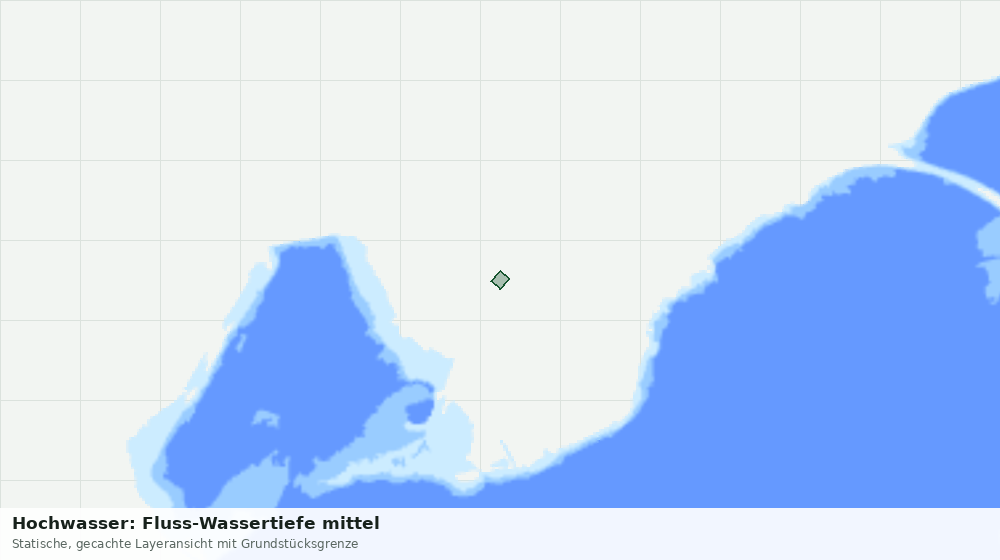 Statische Kartenansicht: Hochwasser: Fluss-Wassertiefe mittel