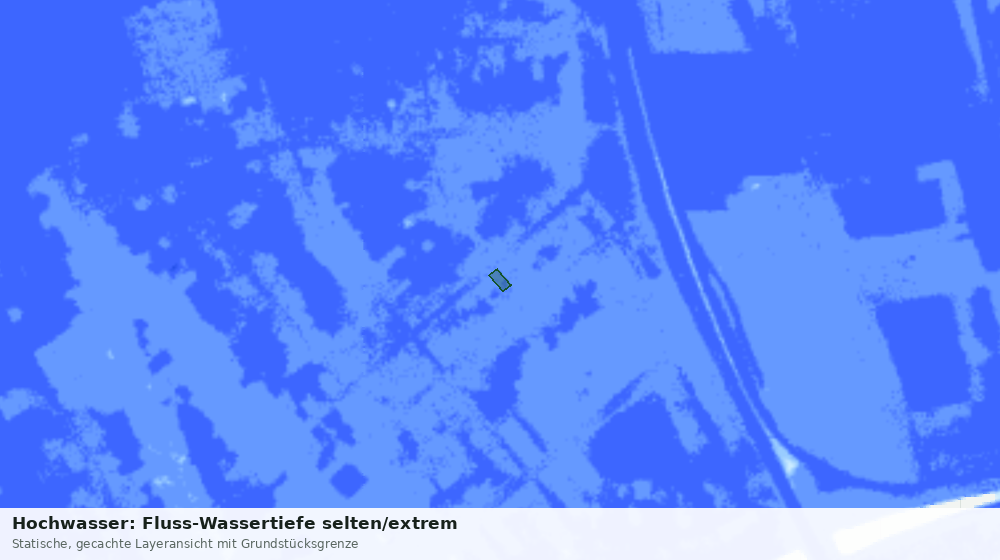 Statische Kartenansicht: Hochwasser: Fluss-Wassertiefe selten/extrem