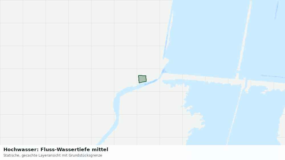 Statische Kartenansicht: Hochwasser: Fluss-Wassertiefe mittel