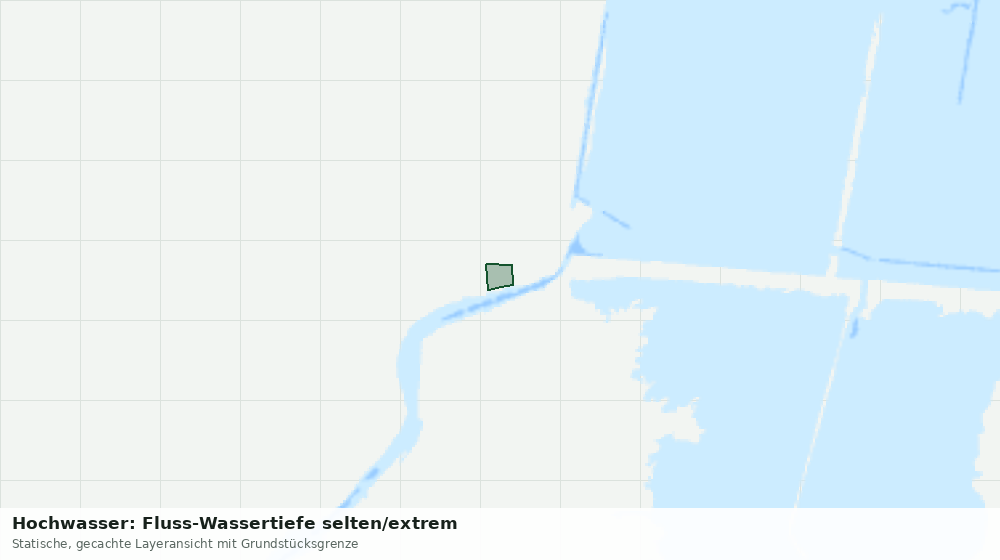 Statische Kartenansicht: Hochwasser: Fluss-Wassertiefe selten/extrem