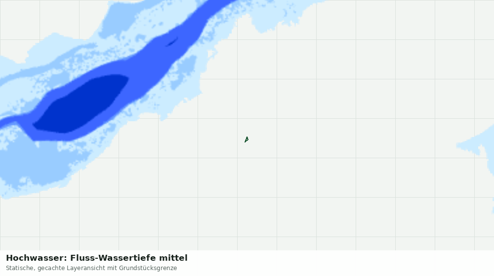 Statische Kartenansicht: Hochwasser: Fluss-Wassertiefe mittel