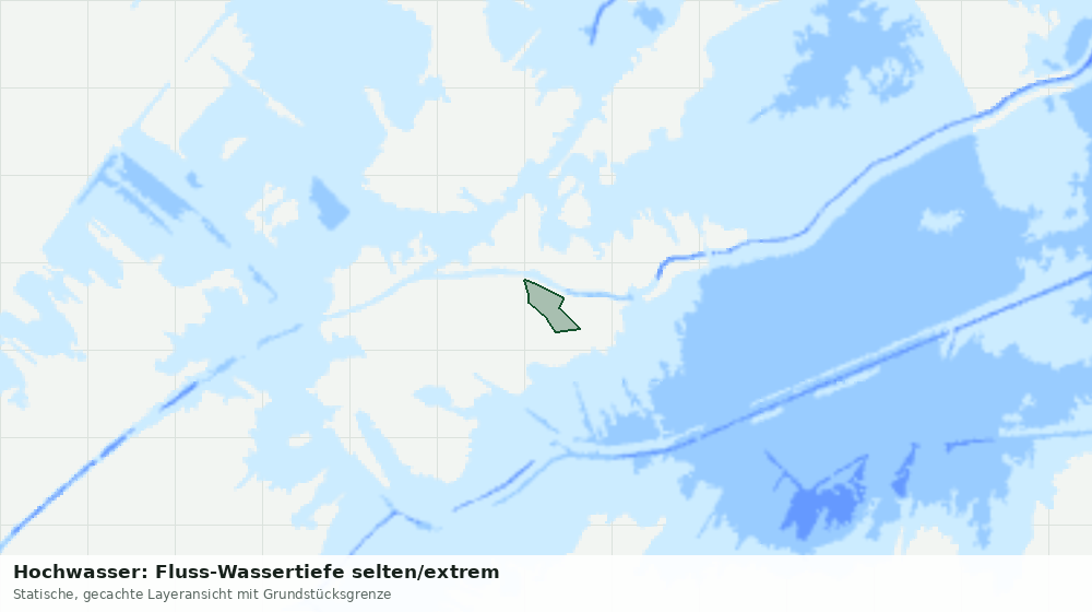 Statische Kartenansicht: Hochwasser: Fluss-Wassertiefe selten/extrem