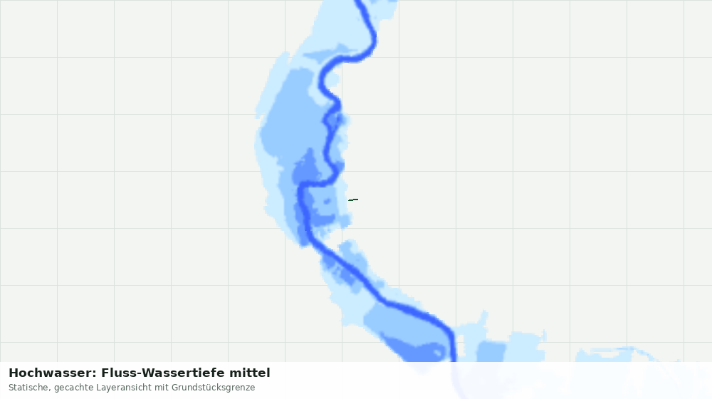 Statische Kartenansicht: Hochwasser: Fluss-Wassertiefe mittel