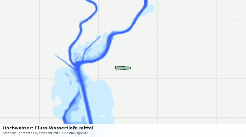 Statische Kartenansicht: Hochwasser: Fluss-Wassertiefe mittel