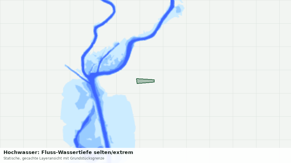 Statische Kartenansicht: Hochwasser: Fluss-Wassertiefe selten/extrem