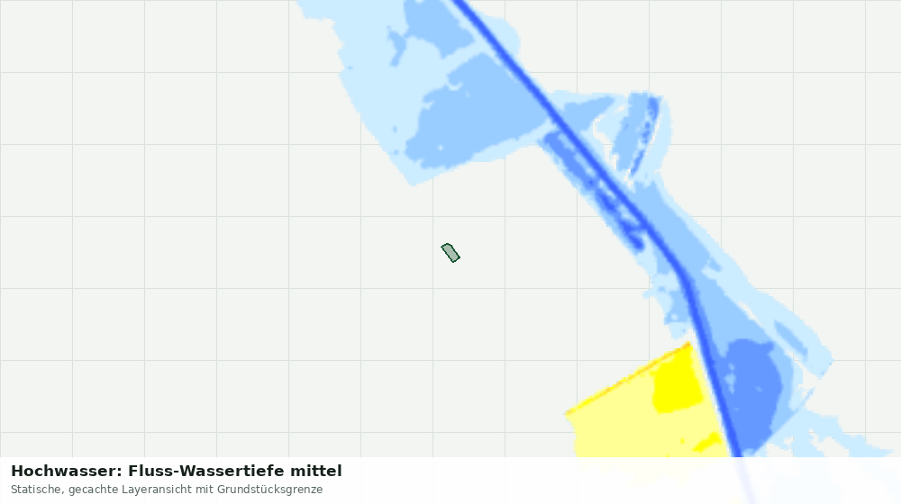Statische Kartenansicht: Hochwasser: Fluss-Wassertiefe mittel