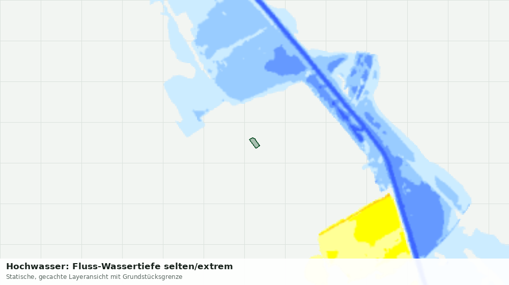 Statische Kartenansicht: Hochwasser: Fluss-Wassertiefe selten/extrem