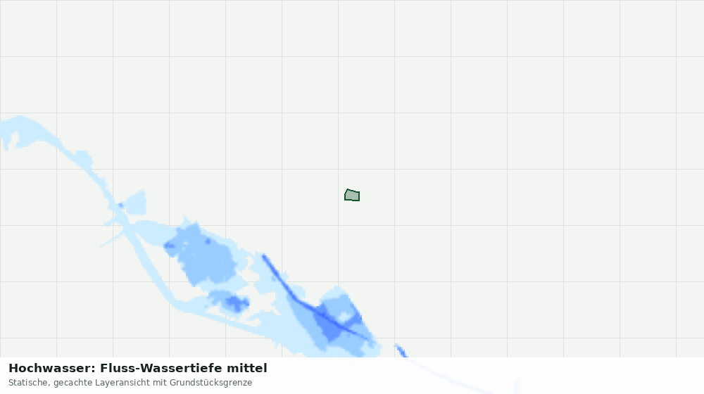 Statische Kartenansicht: Hochwasser: Fluss-Wassertiefe mittel