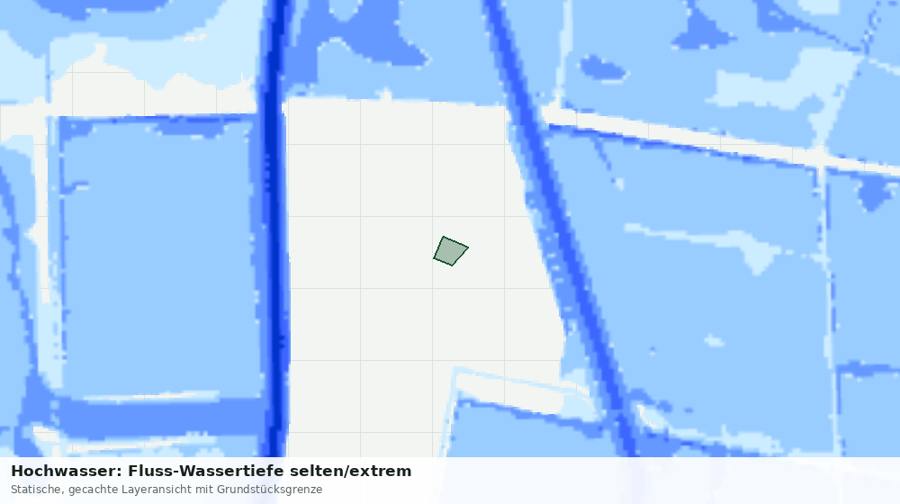 Statische Kartenansicht: Hochwasser: Fluss-Wassertiefe selten/extrem