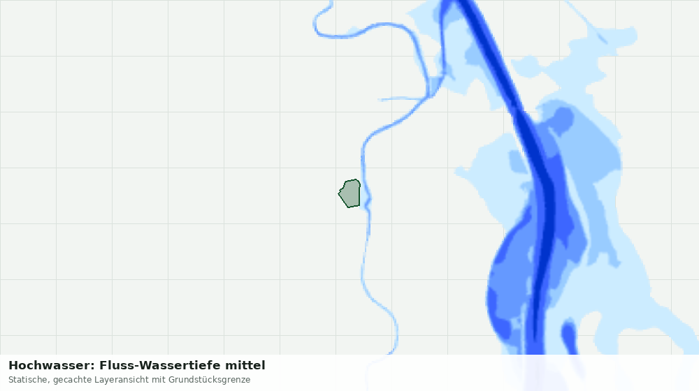 Statische Kartenansicht: Hochwasser: Fluss-Wassertiefe mittel