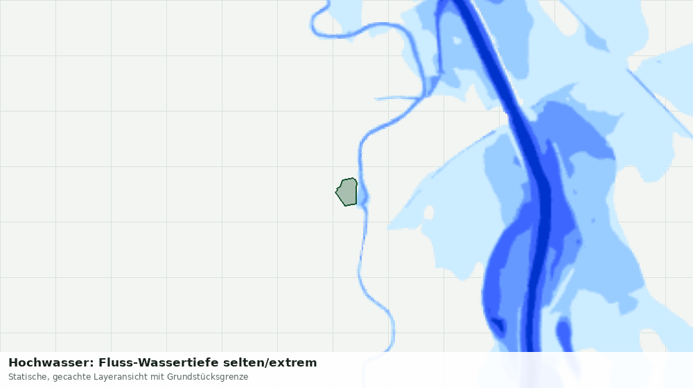 Statische Kartenansicht: Hochwasser: Fluss-Wassertiefe selten/extrem