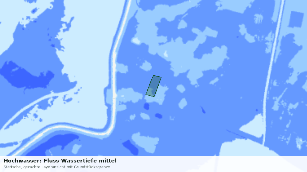 Statische Kartenansicht: Hochwasser: Fluss-Wassertiefe mittel