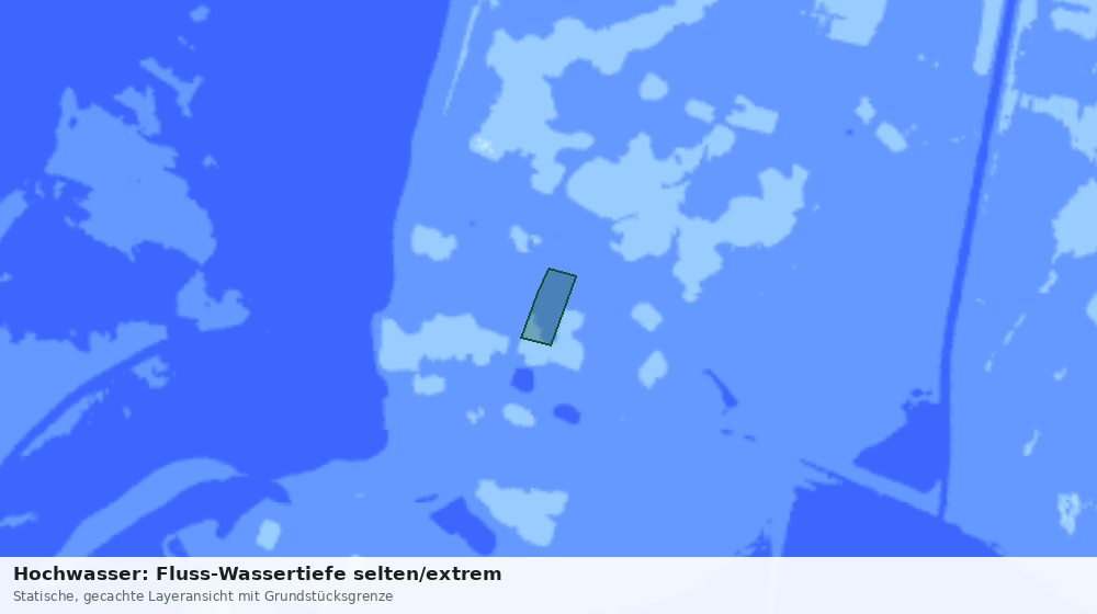 Statische Kartenansicht: Hochwasser: Fluss-Wassertiefe selten/extrem