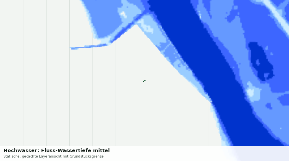 Statische Kartenansicht: Hochwasser: Fluss-Wassertiefe mittel