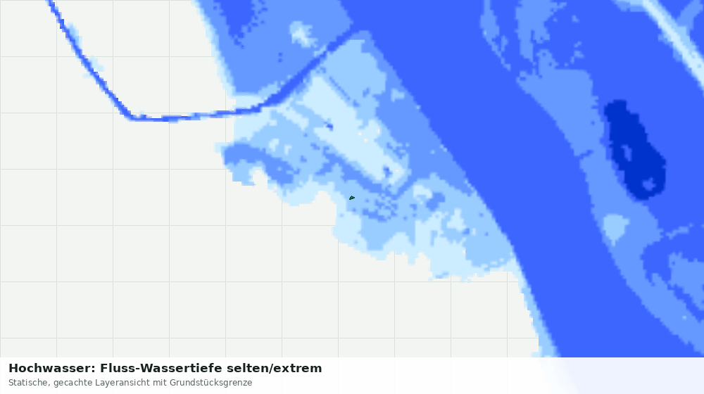 Statische Kartenansicht: Hochwasser: Fluss-Wassertiefe selten/extrem