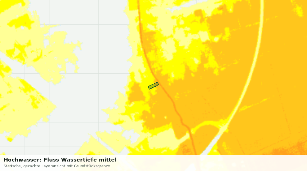 Statische Kartenansicht: Hochwasser: Fluss-Wassertiefe mittel