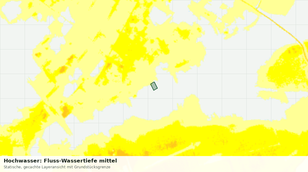 Statische Kartenansicht: Hochwasser: Fluss-Wassertiefe mittel