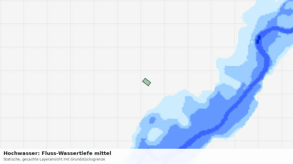 Statische Kartenansicht: Hochwasser: Fluss-Wassertiefe mittel