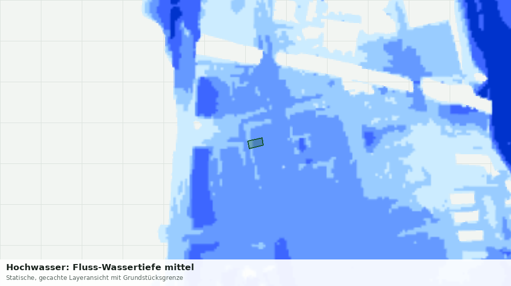 Statische Kartenansicht: Hochwasser: Fluss-Wassertiefe mittel