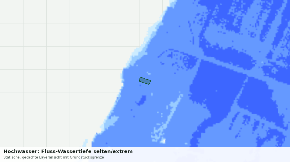 Statische Kartenansicht: Hochwasser: Fluss-Wassertiefe selten/extrem