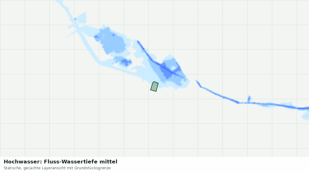 Statische Kartenansicht: Hochwasser: Fluss-Wassertiefe mittel