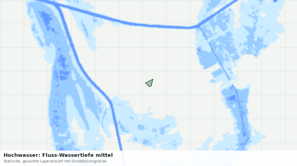 Statische Kartenansicht: Hochwasser: Fluss-Wassertiefe mittel