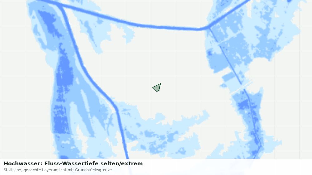 Statische Kartenansicht: Hochwasser: Fluss-Wassertiefe selten/extrem