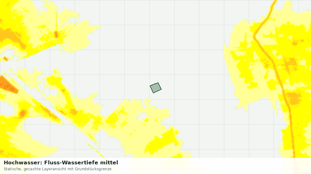 Statische Kartenansicht: Hochwasser: Fluss-Wassertiefe mittel
