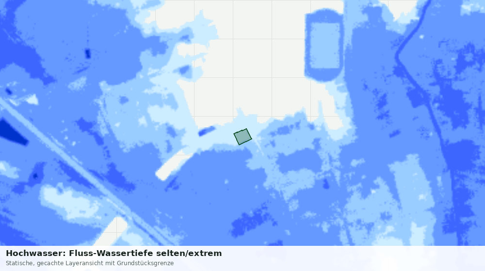 Statische Kartenansicht: Hochwasser: Fluss-Wassertiefe selten/extrem