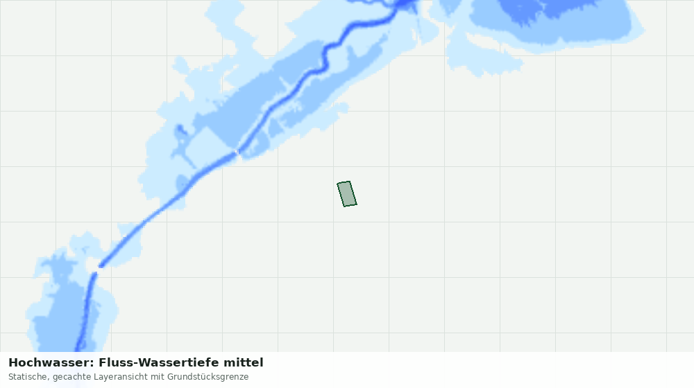 Statische Kartenansicht: Hochwasser: Fluss-Wassertiefe mittel