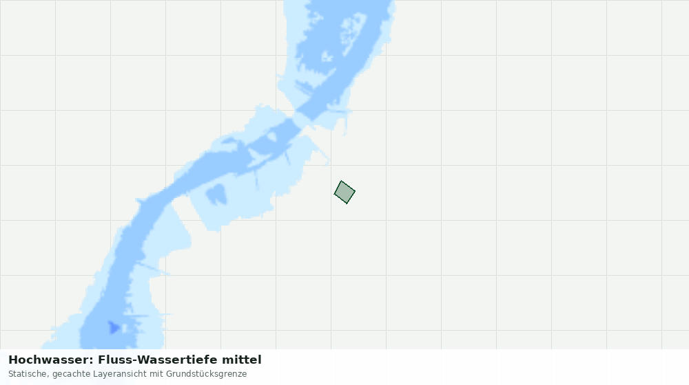 Statische Kartenansicht: Hochwasser: Fluss-Wassertiefe mittel