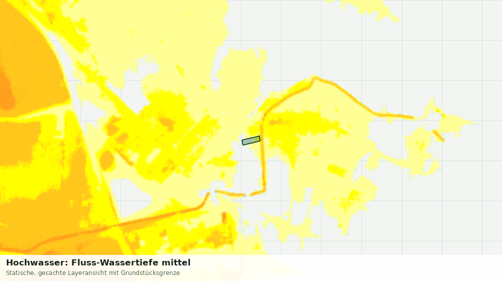Statische Kartenansicht: Hochwasser: Fluss-Wassertiefe mittel