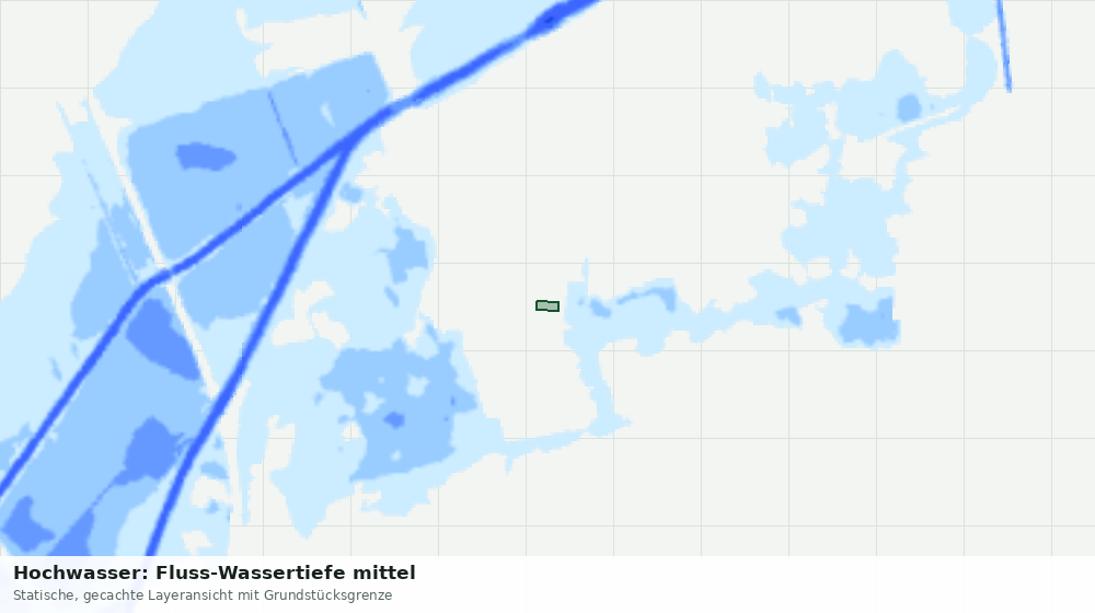 Statische Kartenansicht: Hochwasser: Fluss-Wassertiefe mittel