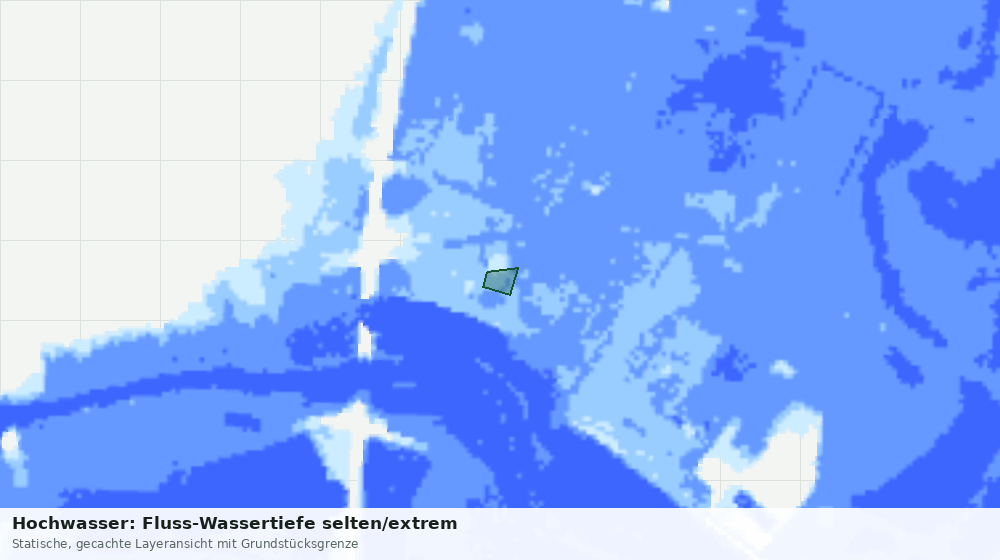 Statische Kartenansicht: Hochwasser: Fluss-Wassertiefe selten/extrem