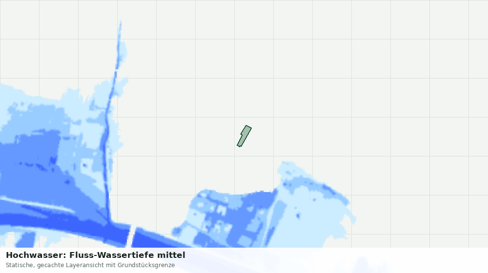 Statische Kartenansicht: Hochwasser: Fluss-Wassertiefe mittel