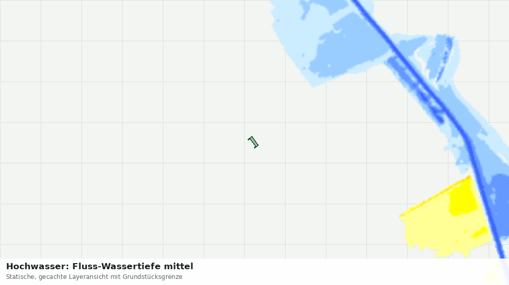 Statische Kartenansicht: Hochwasser: Fluss-Wassertiefe mittel