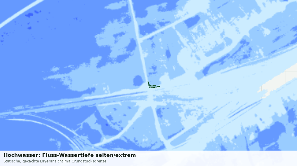 Statische Kartenansicht: Hochwasser: Fluss-Wassertiefe selten/extrem