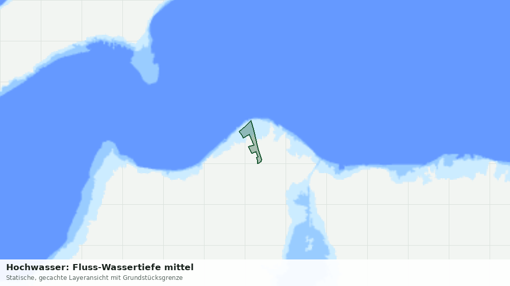 Statische Kartenansicht: Hochwasser: Fluss-Wassertiefe mittel